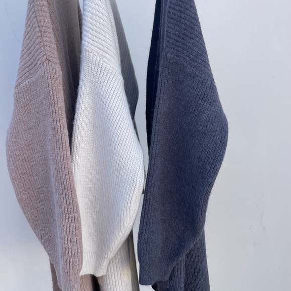 GORGEOUS Chunky Thick Oversized Long Over Knee Rib Tan Brush Soft Cardigan Coat - Picture 12 of 14